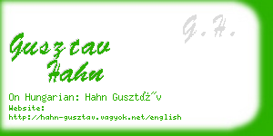 gusztav hahn business card